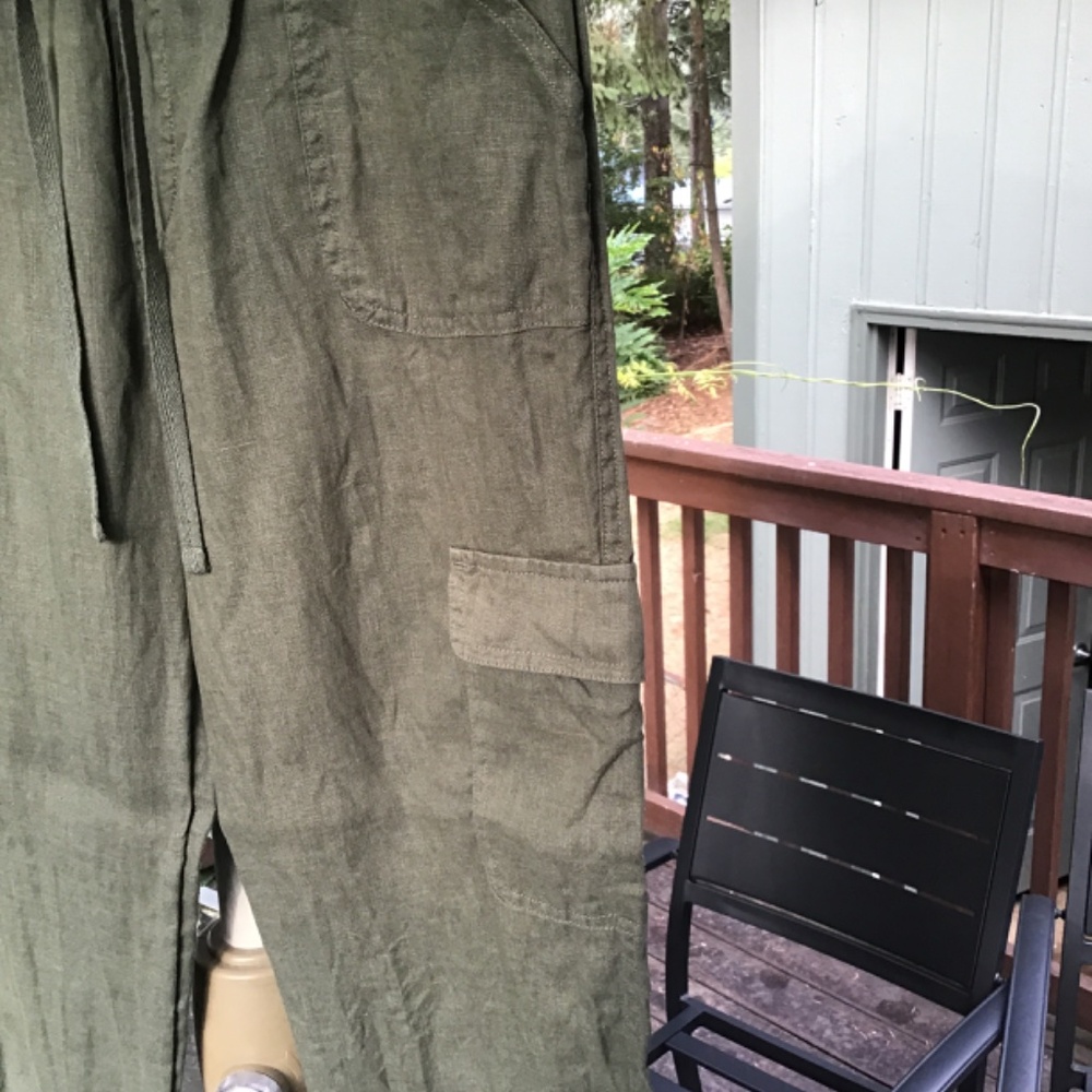 Nicole Miller Linen Joggers - Picture 2 of 7